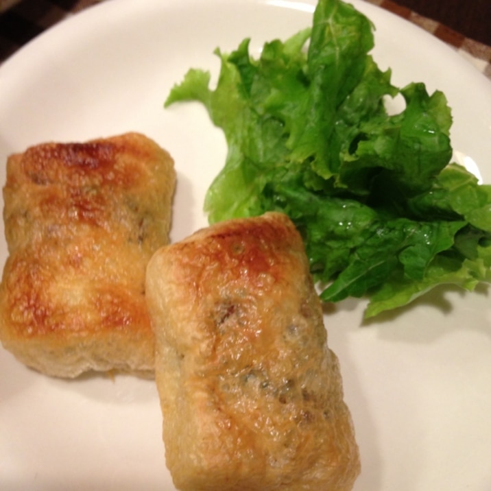 納豆大葉入り 油揚げのこんがり焼き レシピ 作り方 By Ha Ru Ko 楽天レシピ